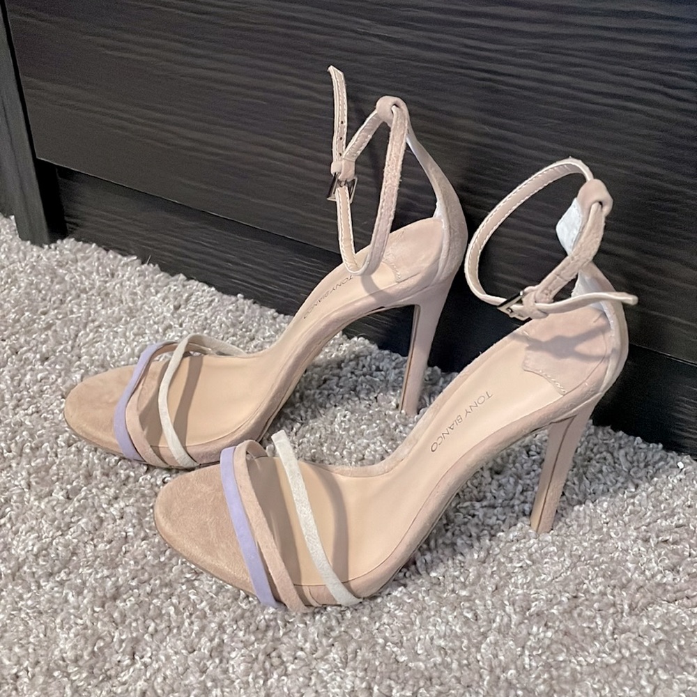 Tony Bianco Aroma Strappy Heeled Sandal In Blush Suede - Picture 6 of 10